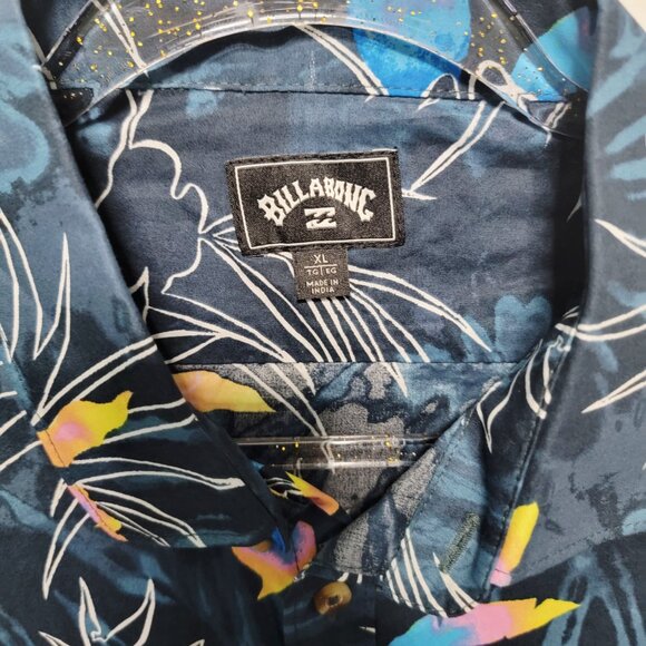 Billabong Boys Youth Sz XL Short Sleeve Button Down Hawaiian Tropical Shirt EUC - Picture 2 of 9